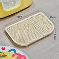 Durable large beige cat litter trapping mat pedestal with 45x29x4.5cm dimensions - Elevated Pad (Sand Control Station) / Milk Coffee