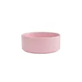 Durable minimalist pink ceramic pet feeding bowl suitable for cats and small dogs - 11cm / Straight Rim Bowl / Pink