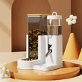 Distributeur automatique 2-en-1 de nourriture et d'eau pour cages de hamsters, blanc et jaune - Jaune