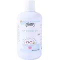 Gel de ducha y champú para mascotas de 500 ml para perros y gatos en bote blanco - Versión para Perro / Azul