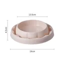Pink pet slow feeder bowl with 19cm outer diameter, non-slip design for cats and dogs - Single Bowl (5867048789590) / Pink