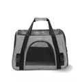 Bolsa de transporte plegable de tela Oxford gris para gatos y perros pequeños de viaje - Gris