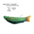 Green plush catnip saury fish toy for kittens to chew and grind teeth 24cm size - Green