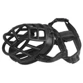 Black reflective dog muzzle with adjustable straps for anti-biting and barking - No. 1 / Black