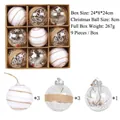 Set de 9 bolas de Navidad con renos y copos de nieve para decorar el árbol - Estilo 4(R2-28) / Juego de 9 Piezas