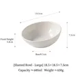 Large white slanted ceramic pet bowl with 600ml capacity for pet cats and dogs - Large Slanted Bowl (Glossy White)