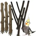 Set di posatoi in legno naturale per pappagalli con fissaggi a vite metallica sicuri - 6-Piece Set (20cm)