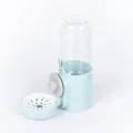 Light blue hanging pet water feeder dispenser for rabbits hamsters and small animals - Rabbit Style Waterer Cyan