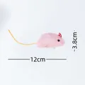 Jouet pour chat souris en peluche rose avec dimensions de 12cm de long et 3,8cm haut - Rose