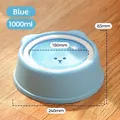 Blue 1000ml floating pet water bowl for cats and dogs with dimensions - 1000ml / Blue