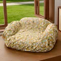 Housse de lit imperméable lavable pour animaux avec motif animaux jaune pour chats - Floral sur Fond Jaune
