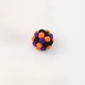 Multicolor Halloween cat toy pom-pom ball in purple orange and black colors for pets - No. 7 Cat Pompom Ball