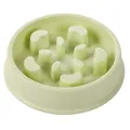 Gamelle anti-glouton vert clair pour chiens de petite et moyenne taille, forme pétale - Vert clair