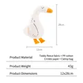 Jouet en peluche oie blanche pour chats et chiens avec cataire et papier bruissant, 28cm - Canard Blanc