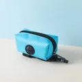 Distributeur portable de sacs à déjections canines bleu avec mousqueton pratique - Bleu Eau