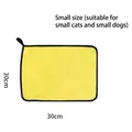 Toalla de microfibra amarilla 30x30cm para gatos y perros pequeños, de secado rápido - 30*30cm / Amarillo