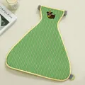 Groen-wit gestreepte waterdichte buikbeschermer voor honden met schattige puppy-borduurpatch - S / Prinsessenstijl / Kerststreep Hond