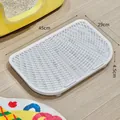 White cat litter trapping mat and sand control pedal with 45x29x4.5cm dimensions - Elevated Pad (Sand Control Station) / White