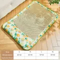 Tappetino rinfrescante per animali con limoni e cuscino, tabella taglie S-XL - S (40x30cm) / Foglie Verdi Fresche