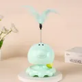 Mint green octopus turntable cat toy with feather teaser and rolling ball - Box Packaging / Green