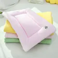 Soft macaron pink waffle texture pet mat for cats and dogs, durable double-sided mat - No. 1 (40x23cm) / Princess Pink