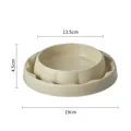 Pet slow feeder bowl in beige, 19cm diameter, anti-choke design for dogs and cats - Single Bowl (5867048789591) / Green