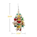 Detailed view of large natural parrot foraging toy with corncobs and vine balls, 36x17cm - 17x36cm (Approx 196g)