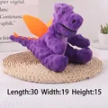 Giocattolo cigolante per cani a forma di dinosauro viola in morbido pile per cani piccoli - 30x19x15cm / Dinosauro Viola