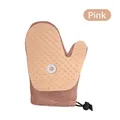 Pink pet grooming massage glove with built-in spray nozzle and mesh back for cats and dogs - Upgraded Spray Version / Pink