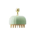 Ergonomic silicone pet bath and massage brush for cats and dogs in mint green - Green