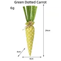 Handmade green polka dot fabric carrot hanging ornament for Easter party home decor - Green Polka Dot Carrot