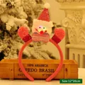 Rote LED Weihnachts Schneemann Haarreif 12x20cm für Party Dekoration - Pailletten Handhebender Schneemann Stirnband (S3-2)