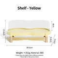Supporto doppio per ciotole giallo in ABS con indicazioni chiare delle dimensioni totali - Supporto per Ciotole / Giallo