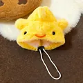 Cute yellow plush chicken hat for cats and small dogs with adjustable drawstring - Chick Style / One Size / Yellow