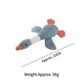 Durable blue canvas duck squeaky plush dog toy, bite-resistant chew toy, 33cm length - Canvas Duck (PT126) / 33cm / Blue