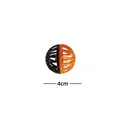 4cm Halloween themed black and orange hollow plastic cat toy ball with internal bell detail - 4cm / No. 12 S Bell Ball