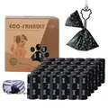 36 rollen milieuvriendelijke biologisch afbreekbare hondenpoepzakjes met houder - Zebra Patroon Dispenser en Clip / 36 Rollen (540 Zakken) / Zwart Botprint