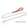 Durable stainless steel P-chain dog leash for training with 3.0mm ring thickness - 3.0mm-120cm