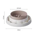 Anti-choke slow feeder pet bowl in two-tone plastic, dimensions 19cm wide and 6.5cm high - Single Bowl + Slow Feeder (5867048789592) / White