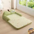 Schattig groen kattenbed in de vorm van fruit met een uitneembare koelmat voor de zomer - S (50x36x17cm) / Appel Sofa en Koelmat