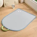 Kühlmatte für Hunde und Katzen in Hellblau mit grünem Griff und süßer Schafstickerei - Größe S (Unter 2.5kg) / Wolke Hellblau