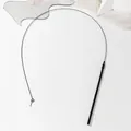 Professionelle schwarze flexible Stahldraht-Katzenangel-Basis mit ergonomischem langen Griff - Schwarzer Eisenstab Katzenangel