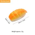 Shrimp sushi shaped latex squeaky dog toy for teething and interactive play - Shrimp Sushi / Approx 7.5x3cm