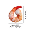 Realistic peeled shrimp shaped plush dog chew toy for interactive playing and biting - Shrimp