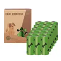 Detail of 18 rolls eco-friendly lavender scented pet poop bags in a brown box - 18 Rolls (Eco-friendly Printed 1.5 Silk Lavender Scented)