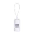 Professional macro shot of a white silicone dog poop bag dispenser with a hanging strap - White