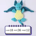 Peluche per cani a forma di drago alato in velluto ananas blu e giallo per cani - 18x36x12cm / Piccolo Drago Volante Blu