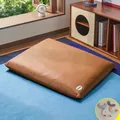 Cuscino rettangolare impermeabile in ecopelle marrone per cani di piccola taglia e gatti - S: 52*40cm (Consigliato per animali domestici entro 1,5 kg) / Marrone Caffè con Cuscino