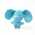 Blue corduroy elephant squeaky plush toy for dogs, durable and cute pet chew toy - 18*25cm / Elephant