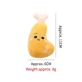 Cute plush chicken leg cat toy with catnip, measures 11cm x 6cm, weighs 8g, yellow - Chicken Leg